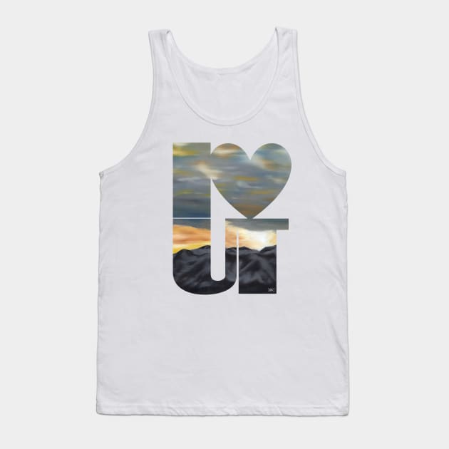 I love Utah Mountain Dawn Silhouette Tank Top by DSCarts